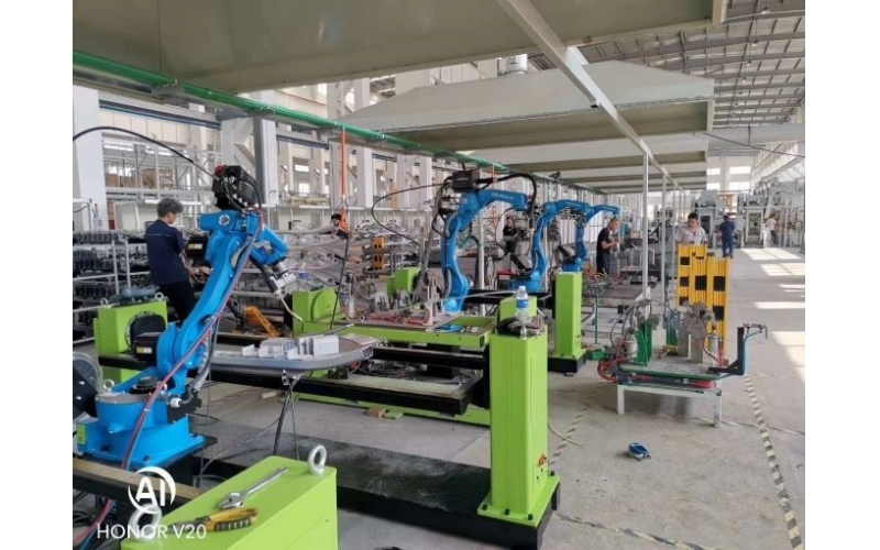 Automatic Production Line With Welding Robot